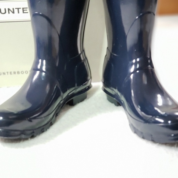 Hunter Women's Original Tall Rain Boot Navy Gloss - Picture 3 of 8